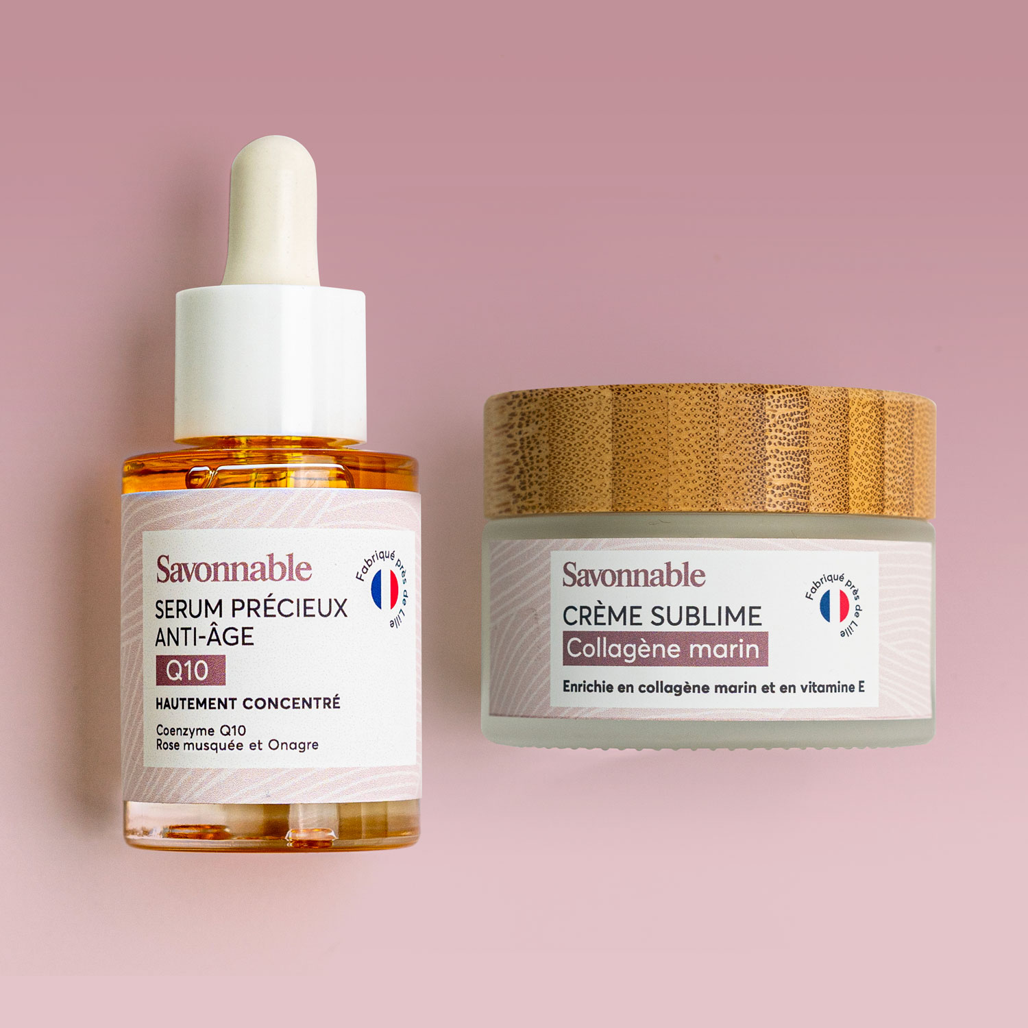 <span>Duo Sérum anti-âge Q10 + Crème Collagène Marin</span> - Fabriqué en France