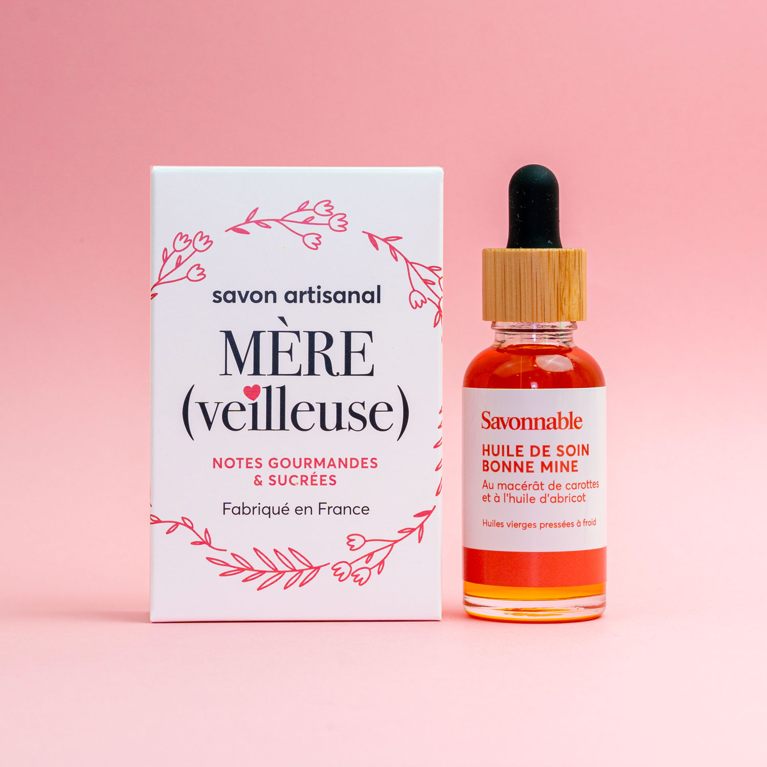 Coffret Cadeau <span>Soin Bonne mine, Savon Mère (Veilleuse)</span>