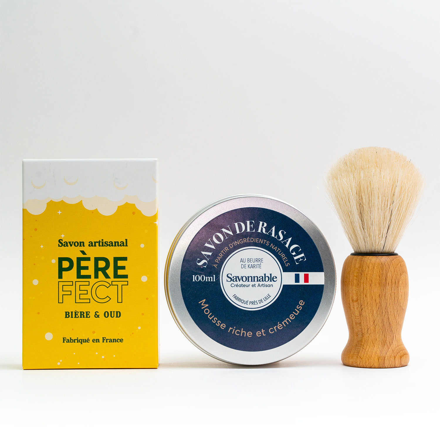 Coffret Père-Fect <span>Savon à la Bière, Savon à Raser & Blaireau</span>